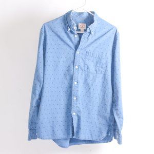 BROOKS BROTHERS Red Fleece light blue casual button-up shirt in EUC!